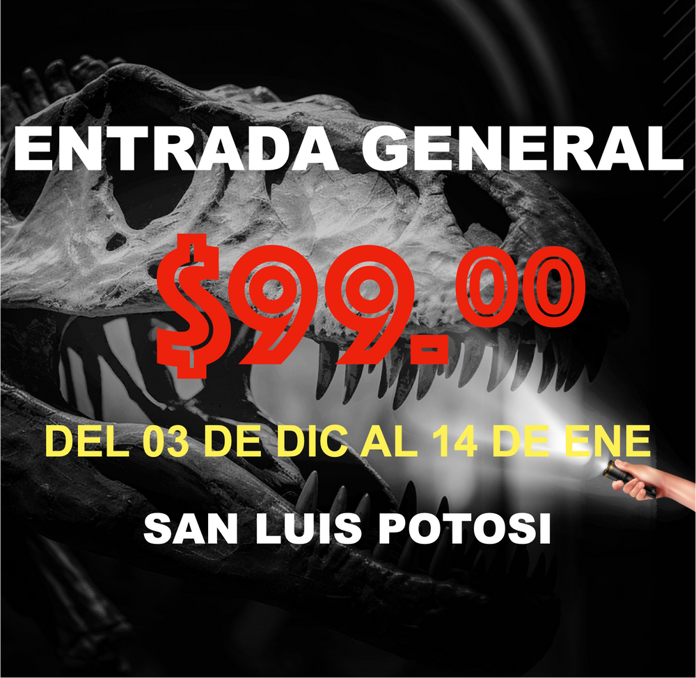 TIERRA DE DINOSAURIOS 03/DIC DE 11:00 AM A 7:00 PM